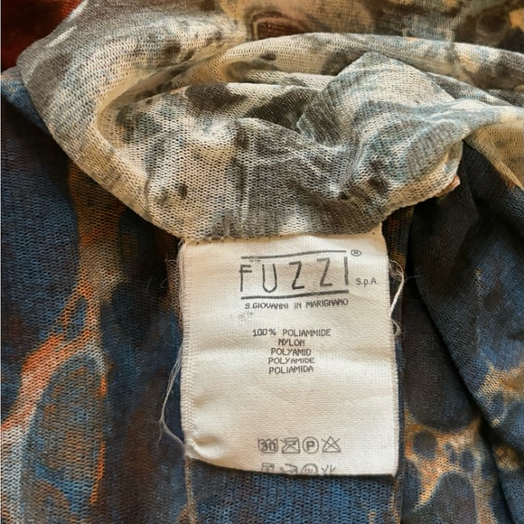 Jean Paul Gaultier 90s Rare Multicolor Kimono Top/Duster mesh wide flared sleeve - Picture 12 of 12